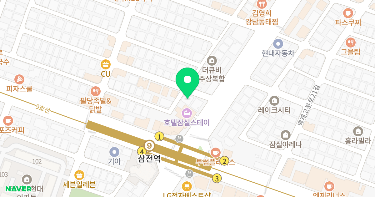 (250-7) 위치 지도 - 서울특별시 송파구 삼전로7길 3