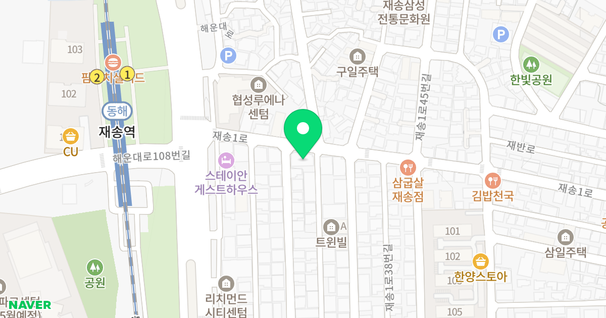 센텀더원 위치 지도 - 부산광역시 해운대구 재송1로 24