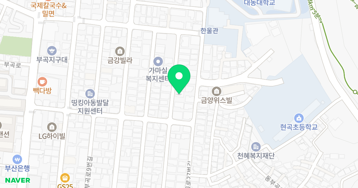 블루원 위치 지도 - 부산광역시 금정구