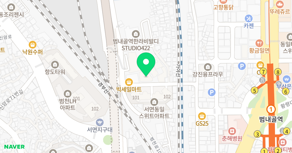 범천동이즈팰리스 위치 지도 - 부산광역시 부산진구 범천로12번길 7