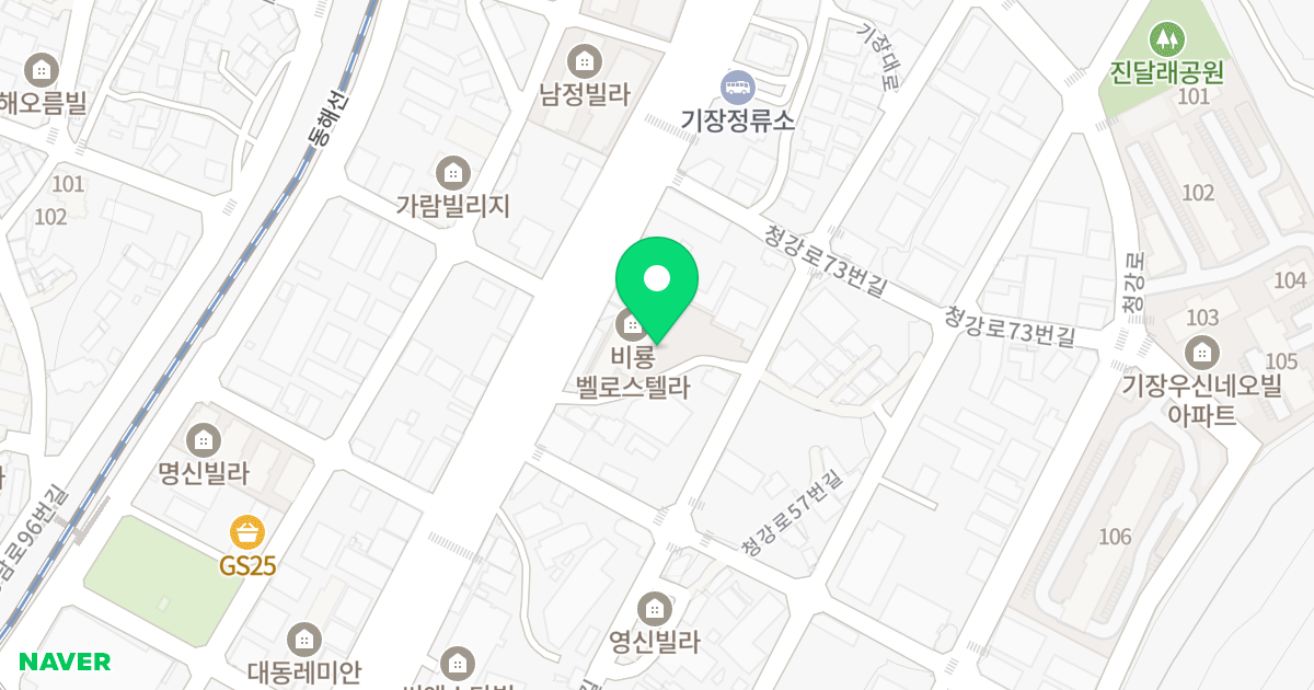 비룡 벨로스텔라 위치 지도 - 부산광역시 기장군 기장읍