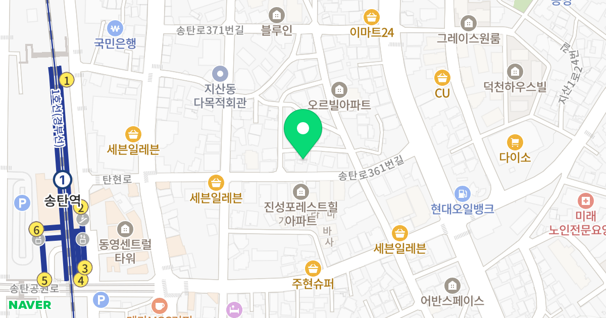 와이즈빌 위치 지도 - 경기도 평택시 송탄로361번길 22