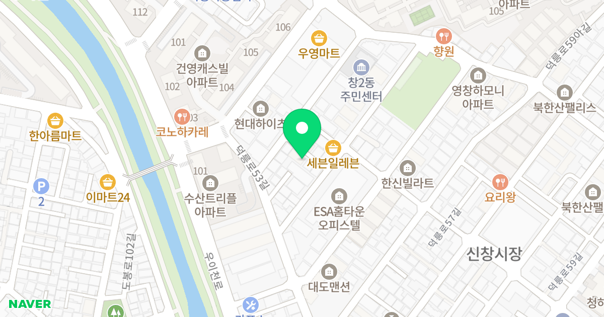 창동3차 가현월디움 위치 지도 - 서울특별시 도봉구 덕릉로59차길 30-5