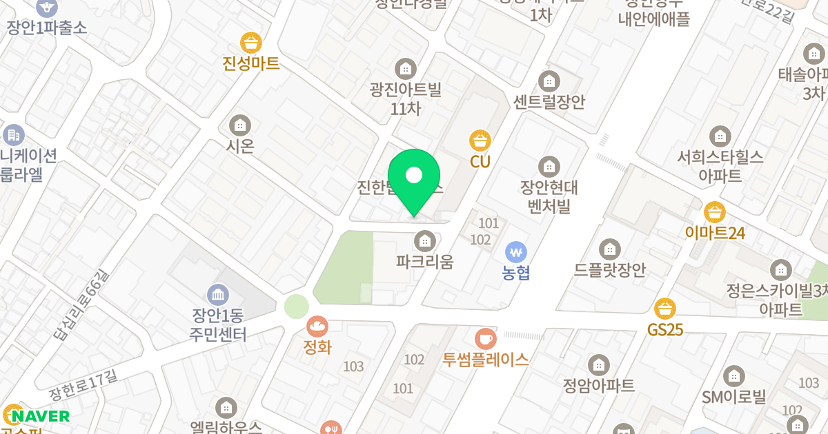 한강팰리스 위치 지도 - 서울특별시 동대문구 답십리로68길 101-9