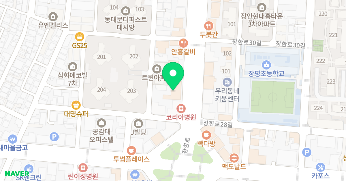 (306-3) 위치 지도 - 서울특별시 동대문구 장한로 147