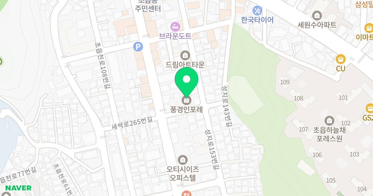 풍경 인 포레 위치 지도 - 부산광역시 부산진구 성지로153번길 44