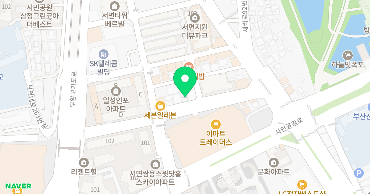 (80-48) 위치 지도 - 부산광역시 부산진구 시민공원로19번길 22-11