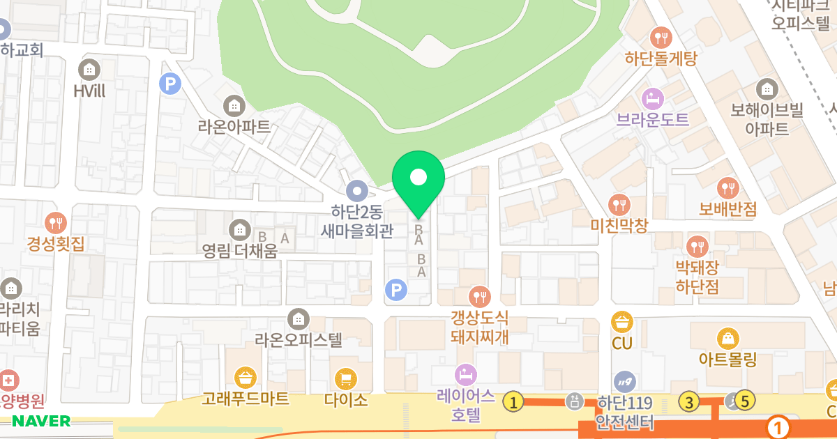 베스트원룸B 위치 지도 - 부산광역시 사하구 하신번영로300번길 92-2
