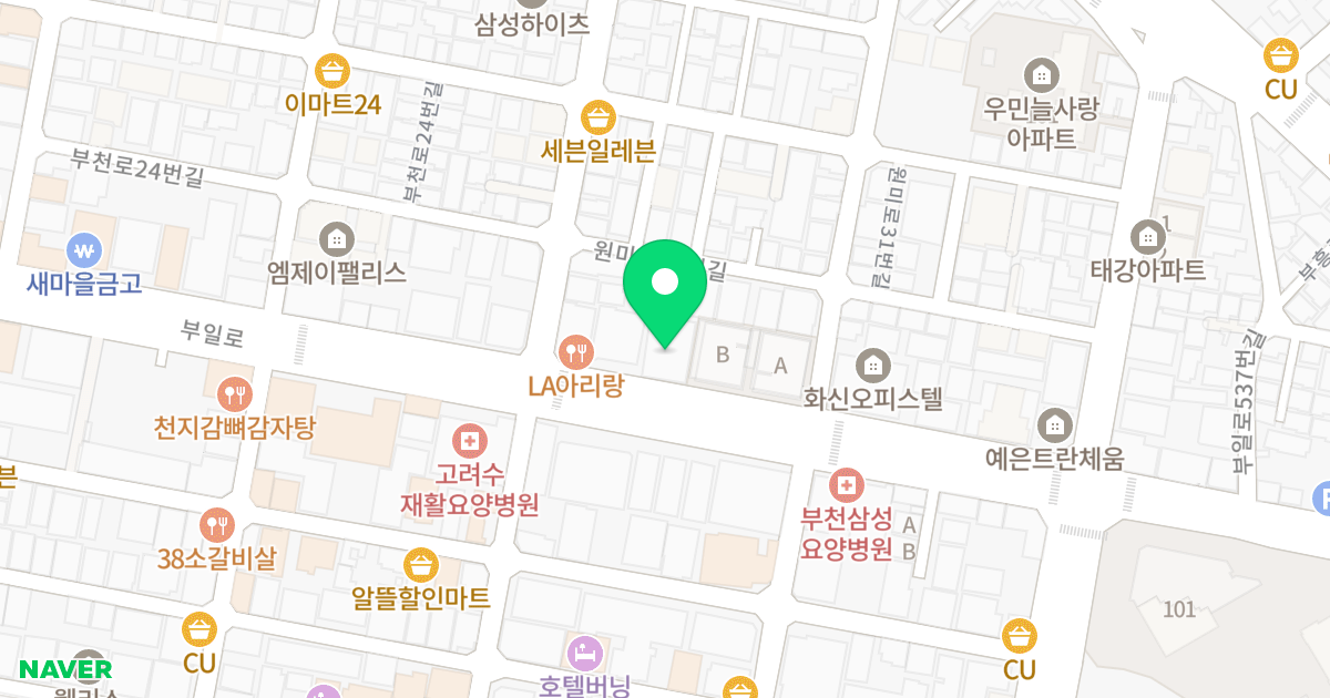 더뷰에디스 위치 지도 - 경기도 부천시 원미구
