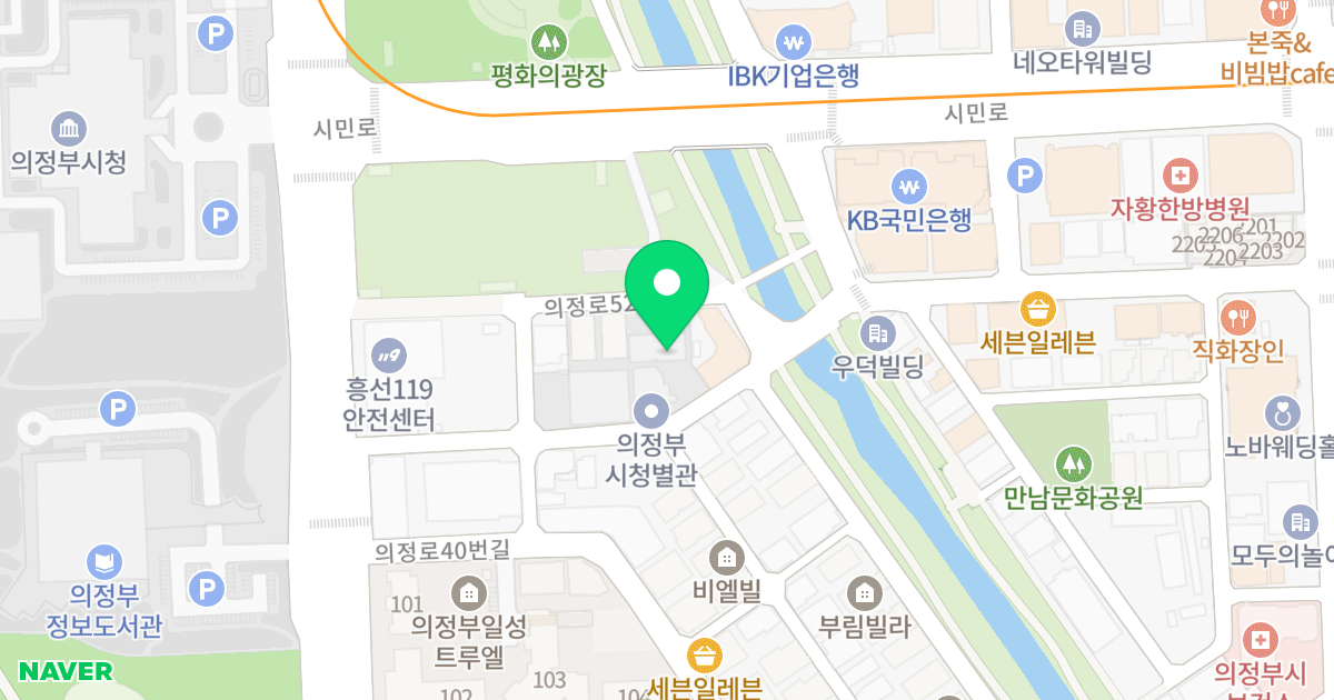 정은리치빌 위치 지도 - 경기도 의정부시 의정로46번길 29