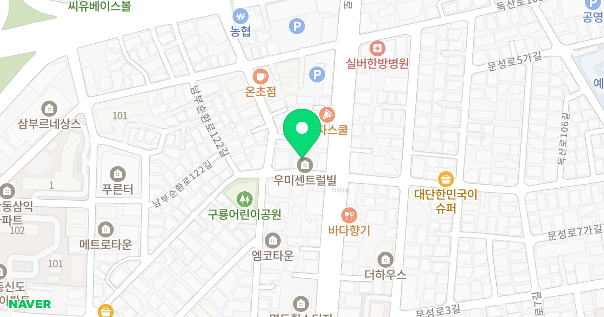 우미센트럴빌 위치 지도 - 서울특별시 금천구 독산로107길 4