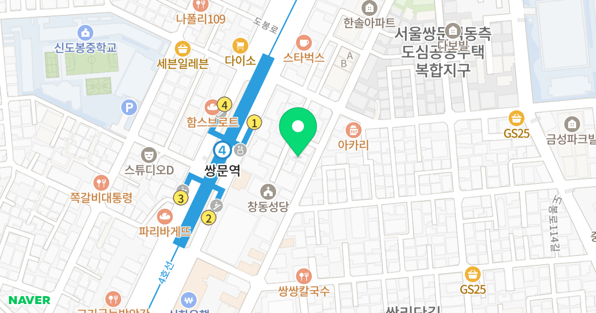 (659-2) 위치 지도 - 서울특별시 도봉구 도봉로110나길 55