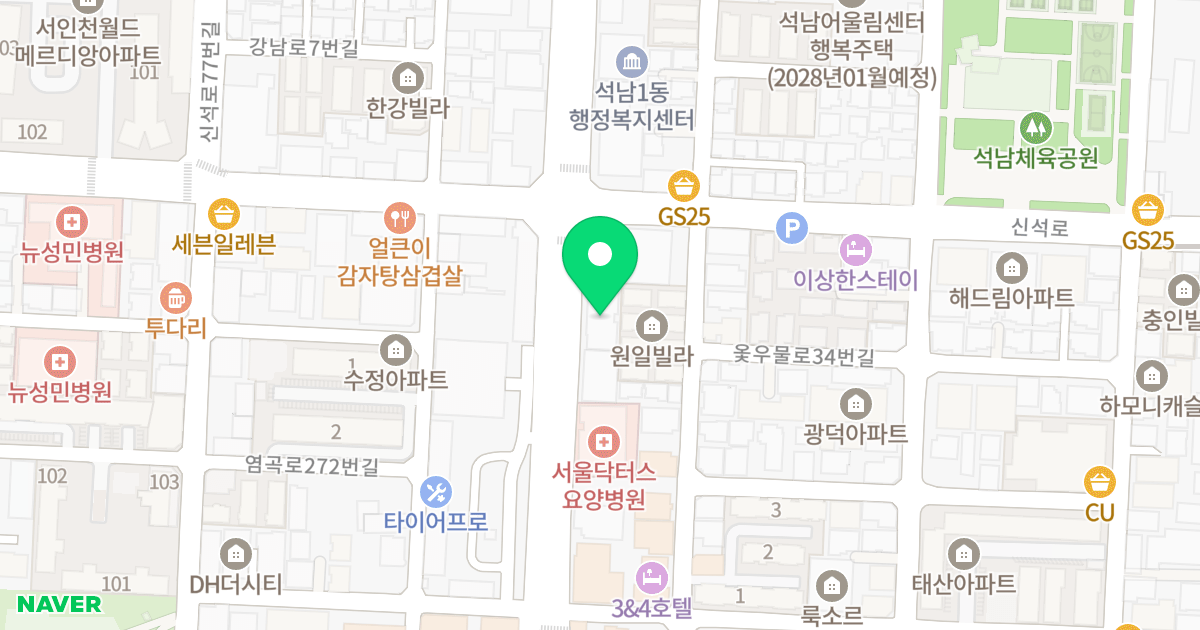 힐스테이션 위치 지도 - 인천광역시 서구