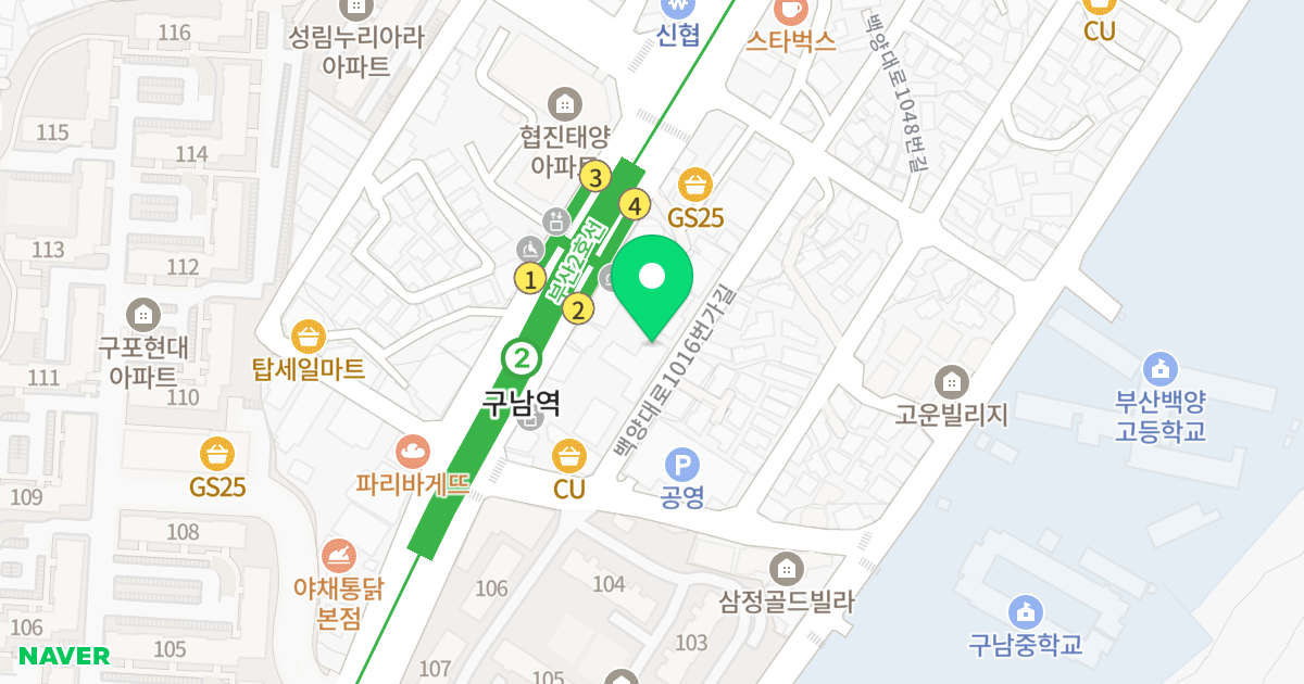일호센텀누리 위치 지도 - 부산광역시 북구 백양대로1016번가길 13