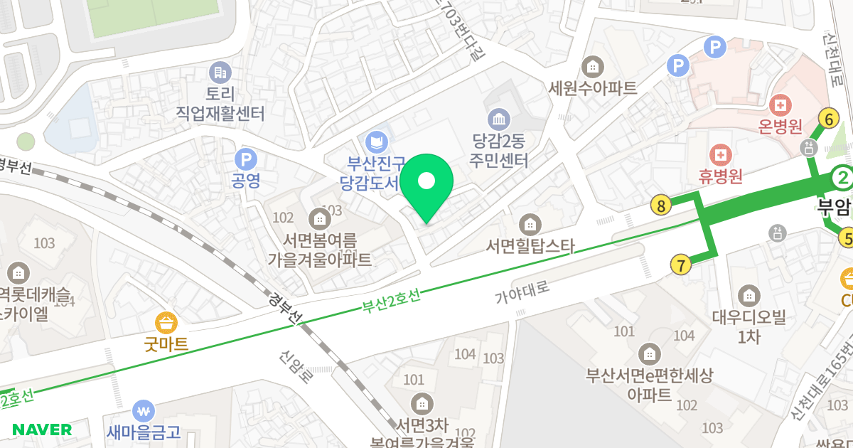 정원하이빌 위치 지도 - 부산광역시 부산진구 가야대로691번길 8