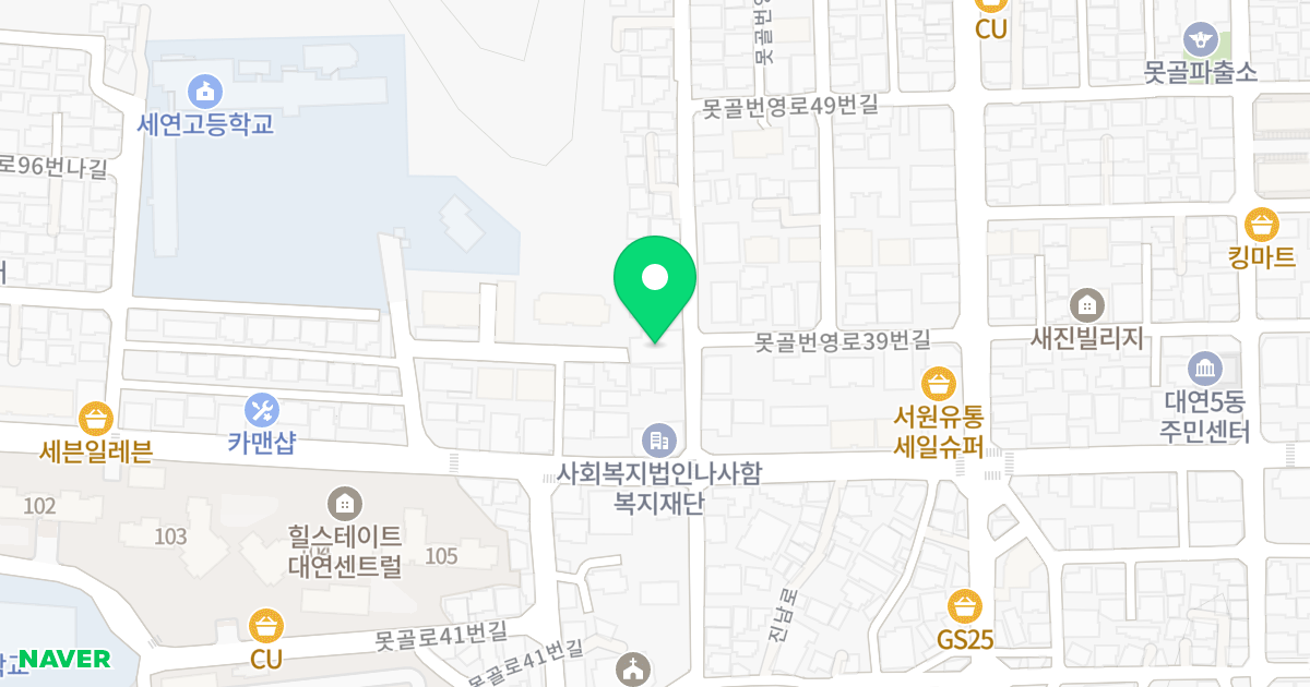 이즈라이크 디 36 위치 지도 - 부산광역시 남구 진남로70번길 13