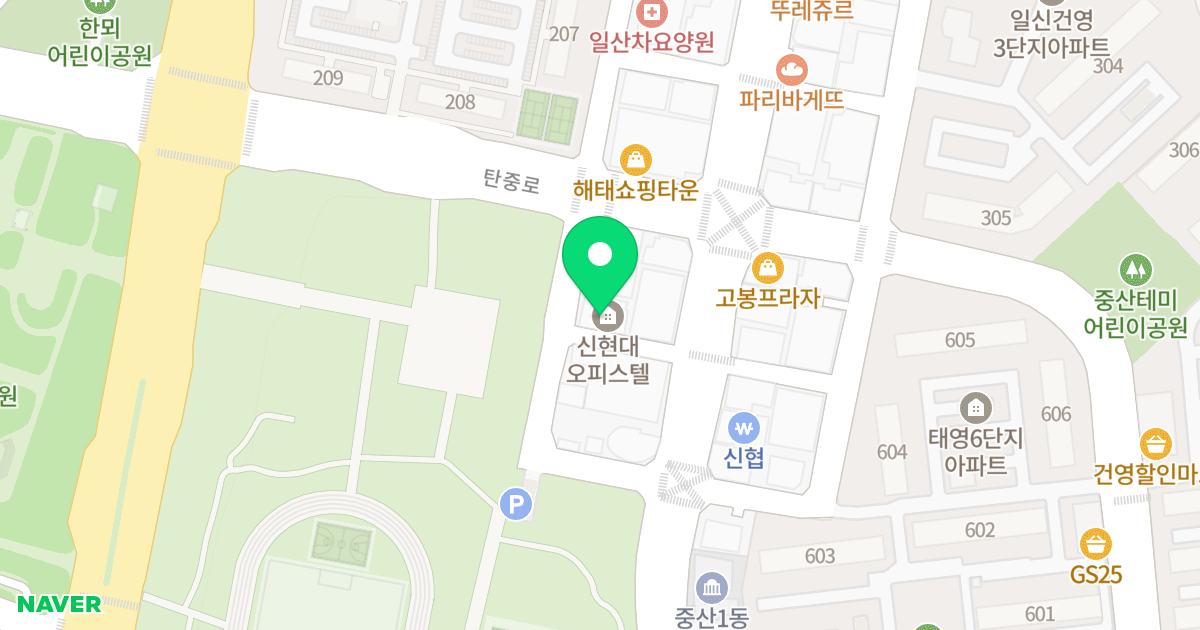 (1562-5) 위치 지도 - 경기도 고양시 일산동구 탄중로 312-7