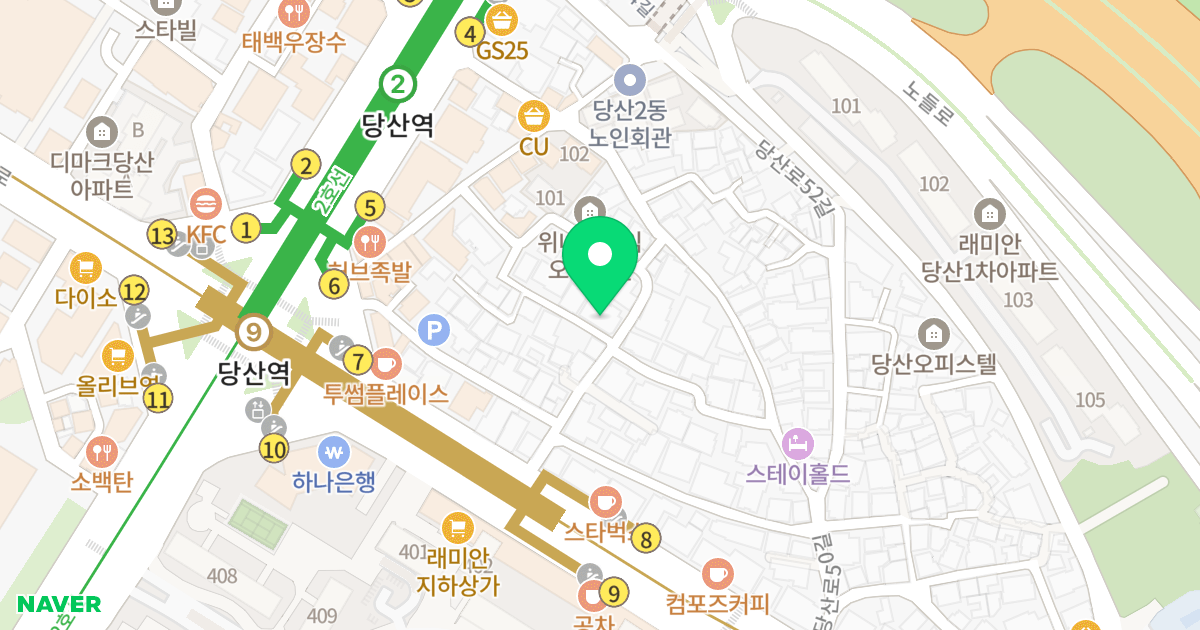 한스파크빌 위치 지도 - 서울특별시 영등포구