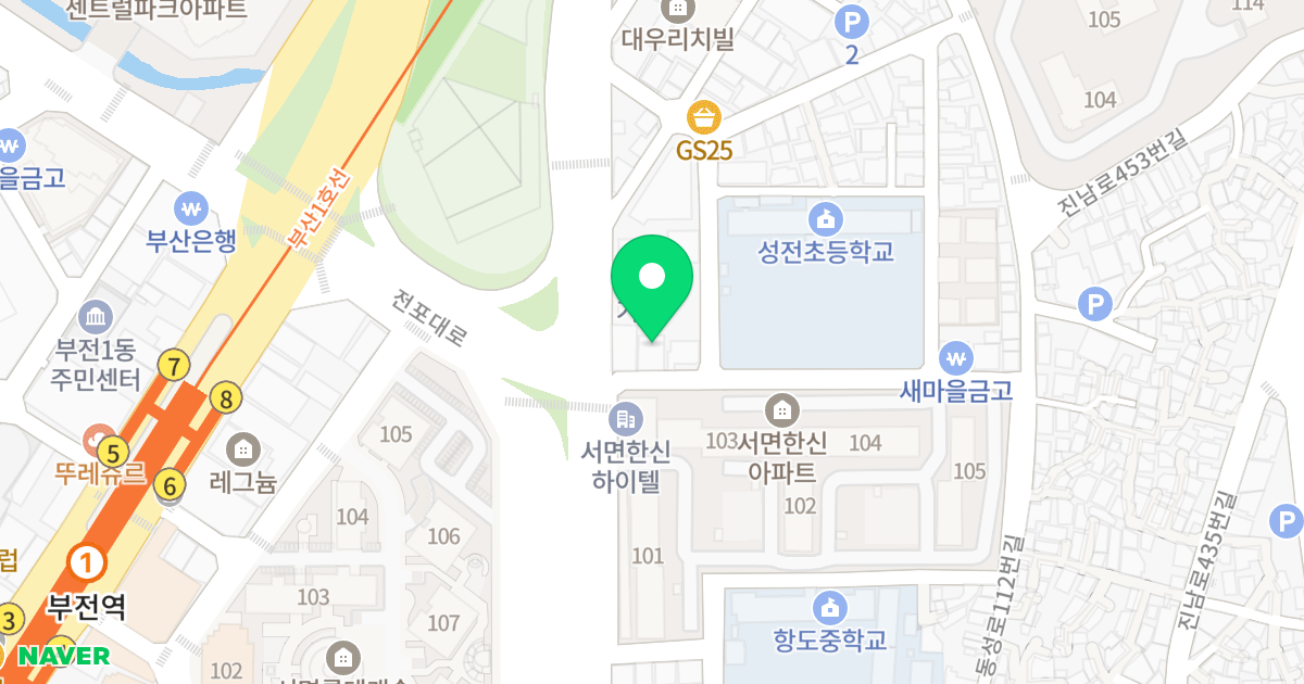 판도라 오피스텔 위치 지도 - 부산광역시 부산진구 전포대로298번길 3