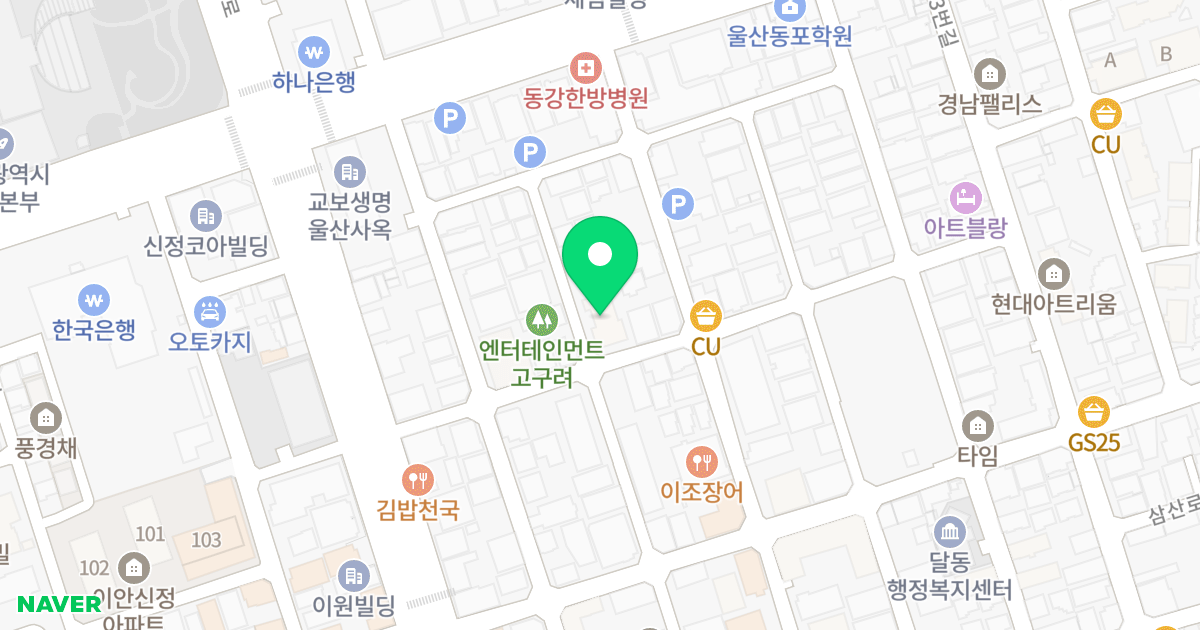 풍진힐그랜드시티 위치 지도 - 울산광역시 남구 중앙로176번길 11