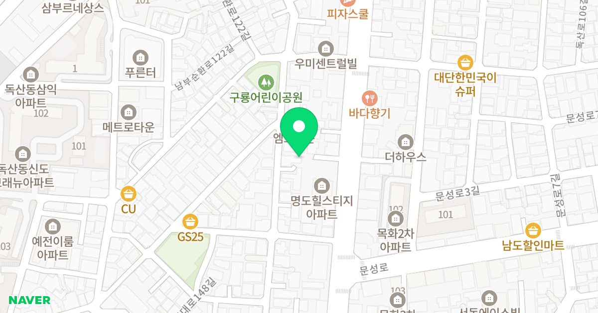 우미그린빌 위치 지도 - 서울특별시 금천구 독산로101길 48