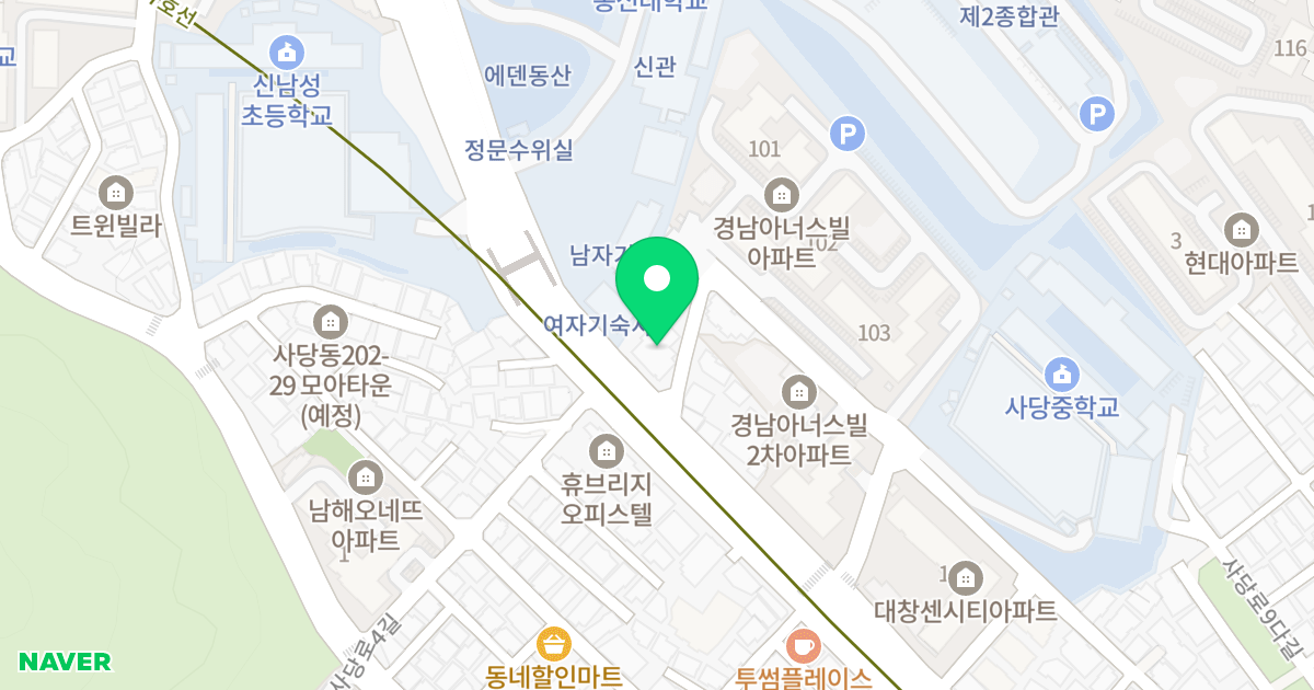 인더네이처 위치 지도 - 서울특별시 동작구 사당로 155