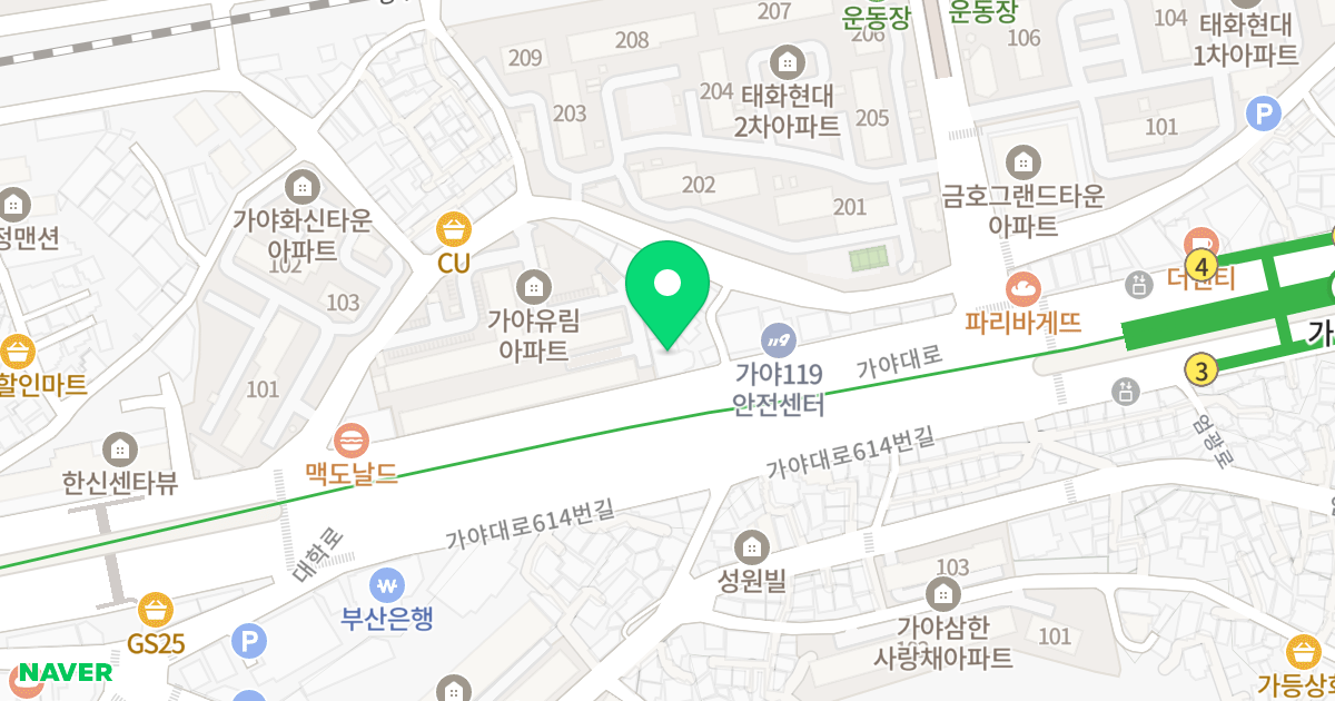 크레빌 포마인 오피스텔 위치 지도 - 부산광역시 부산진구 가야대로 623