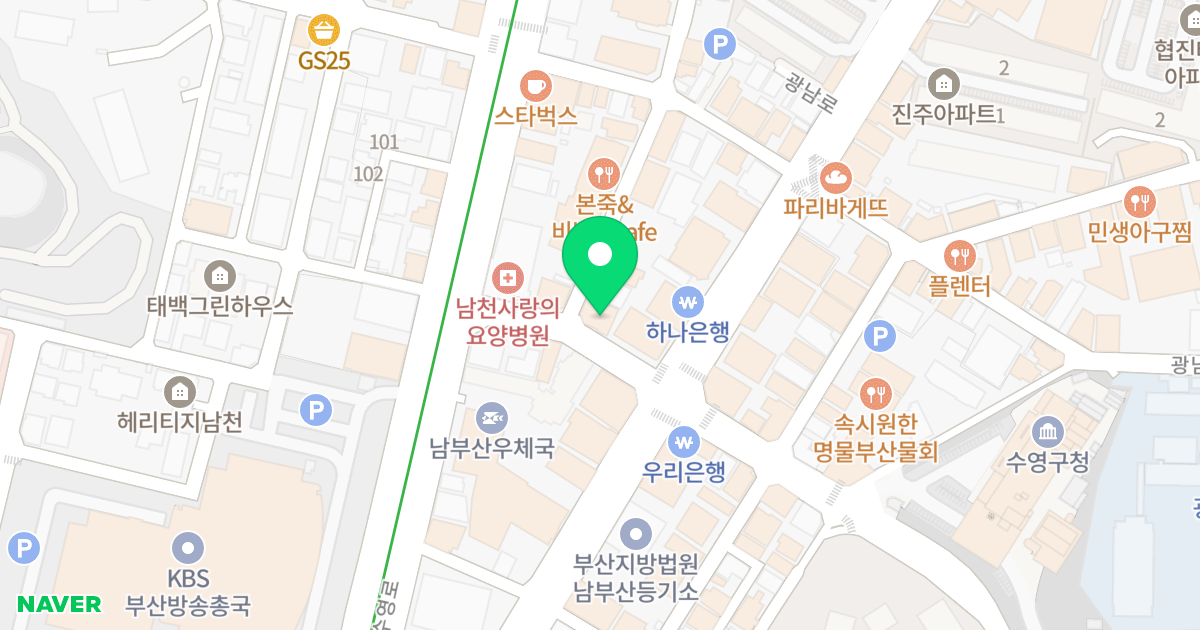금양시티 위치 지도 - 부산광역시 수영구 수영로 452-13