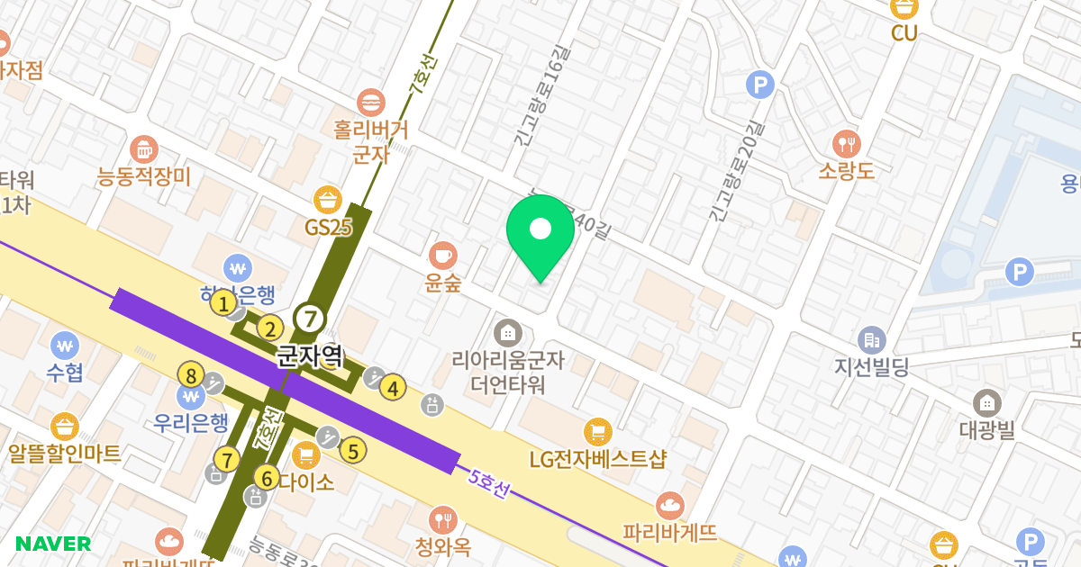 (158-4) 위치 지도 - 서울특별시 광진구 천호대로109길 15