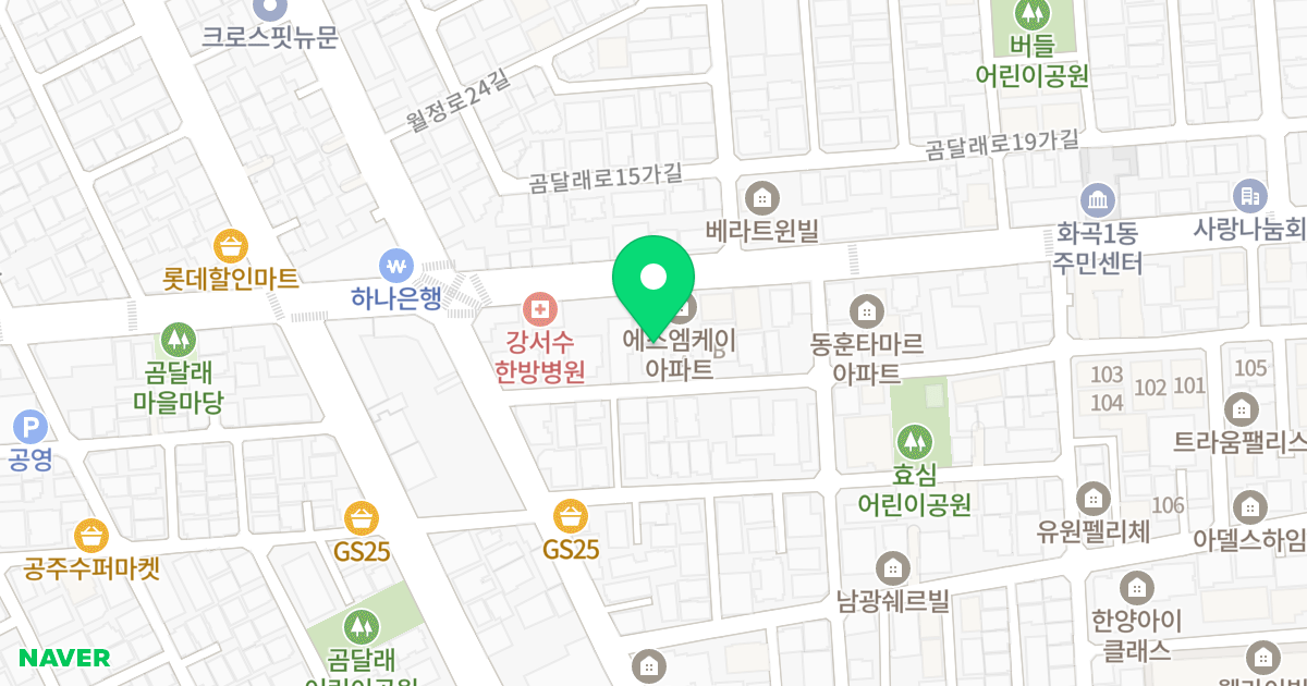 늘예솔하우스 위치 지도 - 서울특별시 강서구 월정로20길 13