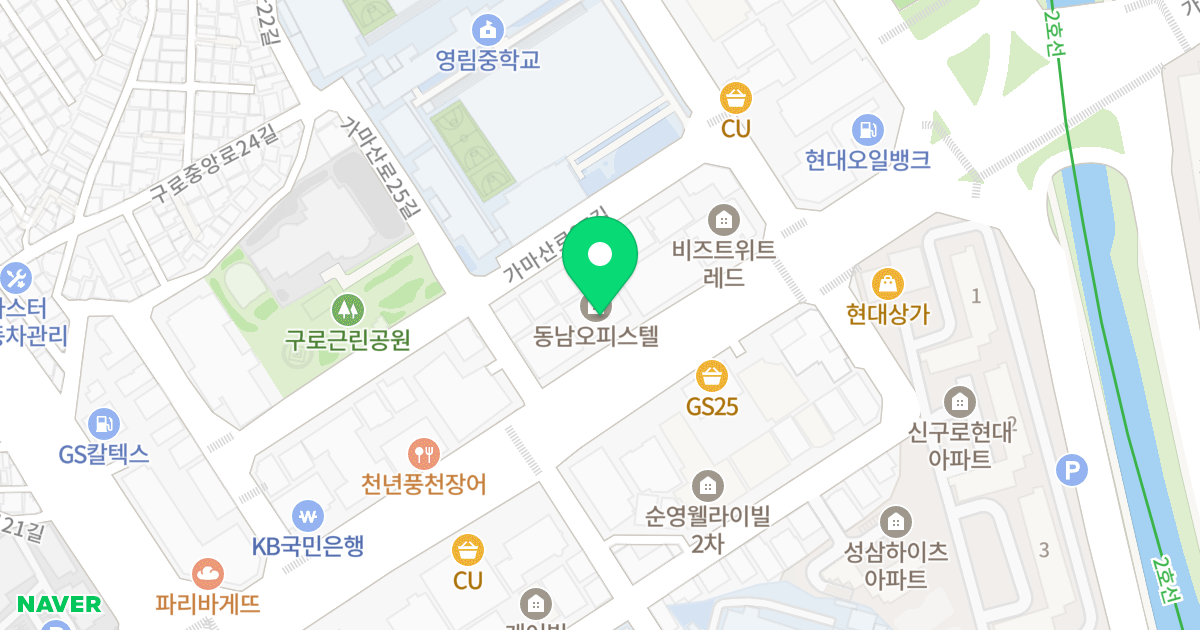 (104-10) 위치 지도 - 서울특별시 구로구 가마산로 279