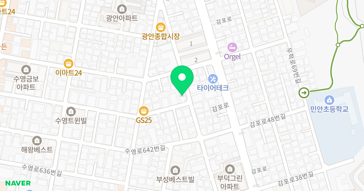 도담하우스 위치 지도 - 부산광역시 수영구