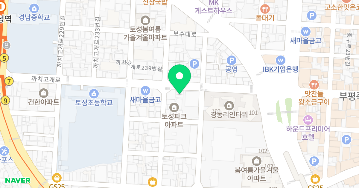 제우스 위치 지도 - 부산광역시 서구 까치고개로 250