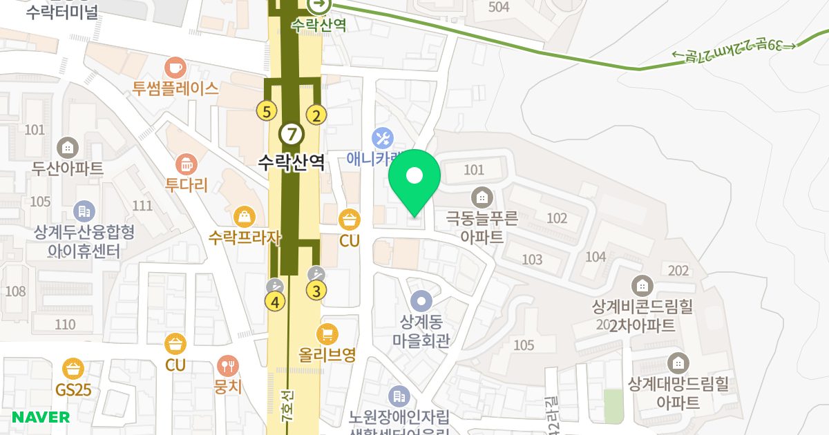 (1117-2) 위치 지도 - 서울특별시 노원구 동일로246길 46