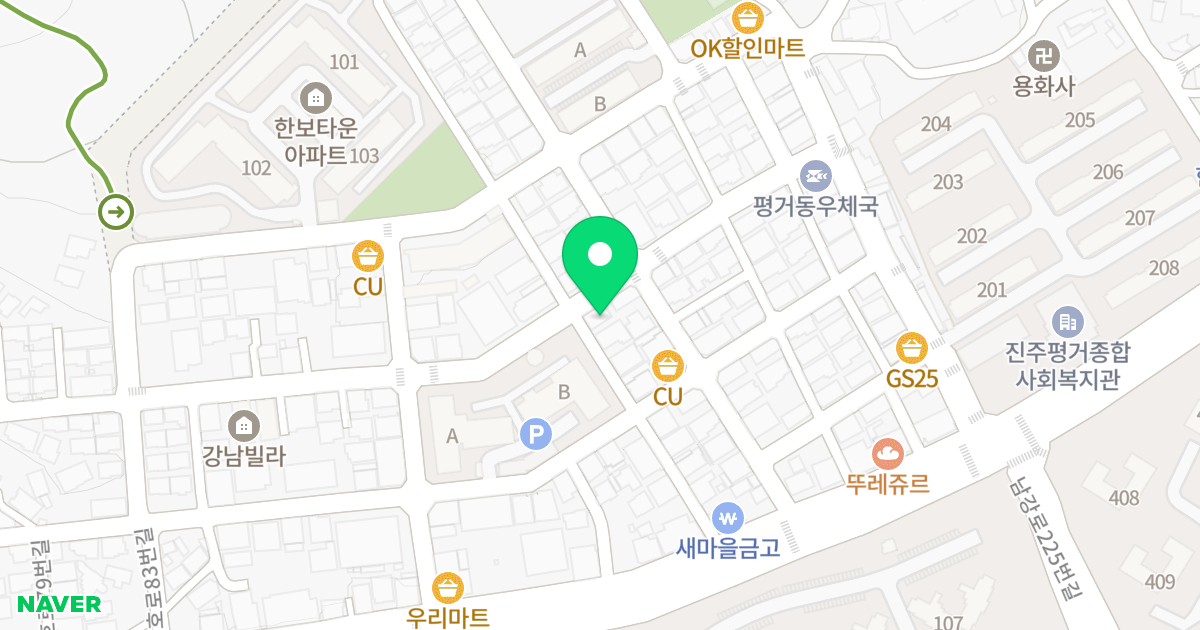 순화메인씨티빌 위치 지도 - 경상남도 진주시 진양호로111번길 14