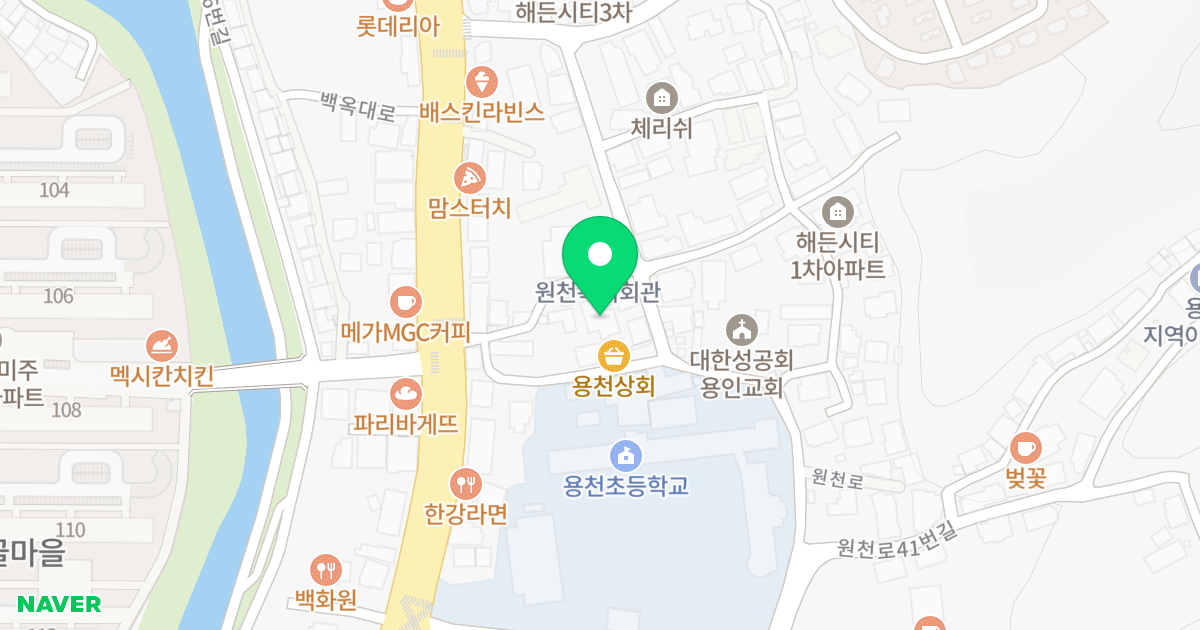준아트빌 위치 지도 - 경기도 용인시 처인구 이동읍 백옥대로624번길 8