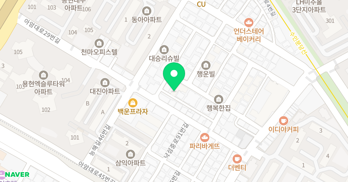 네스빌 위치 지도 - 인천광역시 미추홀구 낙섬중로105번길 31