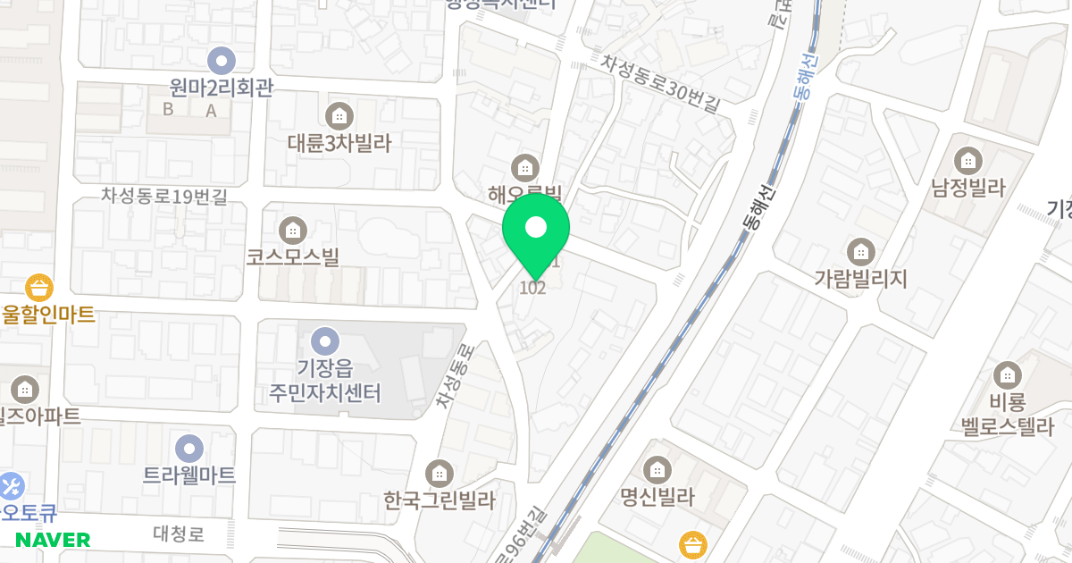 위클라우드 12차 위치 지도 - 부산광역시 기장군 기장읍 차성동로20번길 10