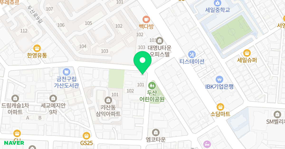가산더블레스 위치 지도 - 서울특별시 금천구 가산로5길 15