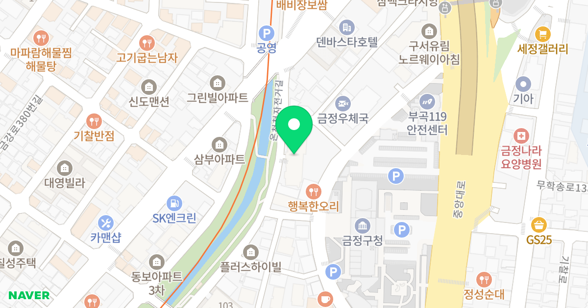 구서벽산메가트리움 위치 지도 - 부산광역시 금정구 부곡온천천로 206