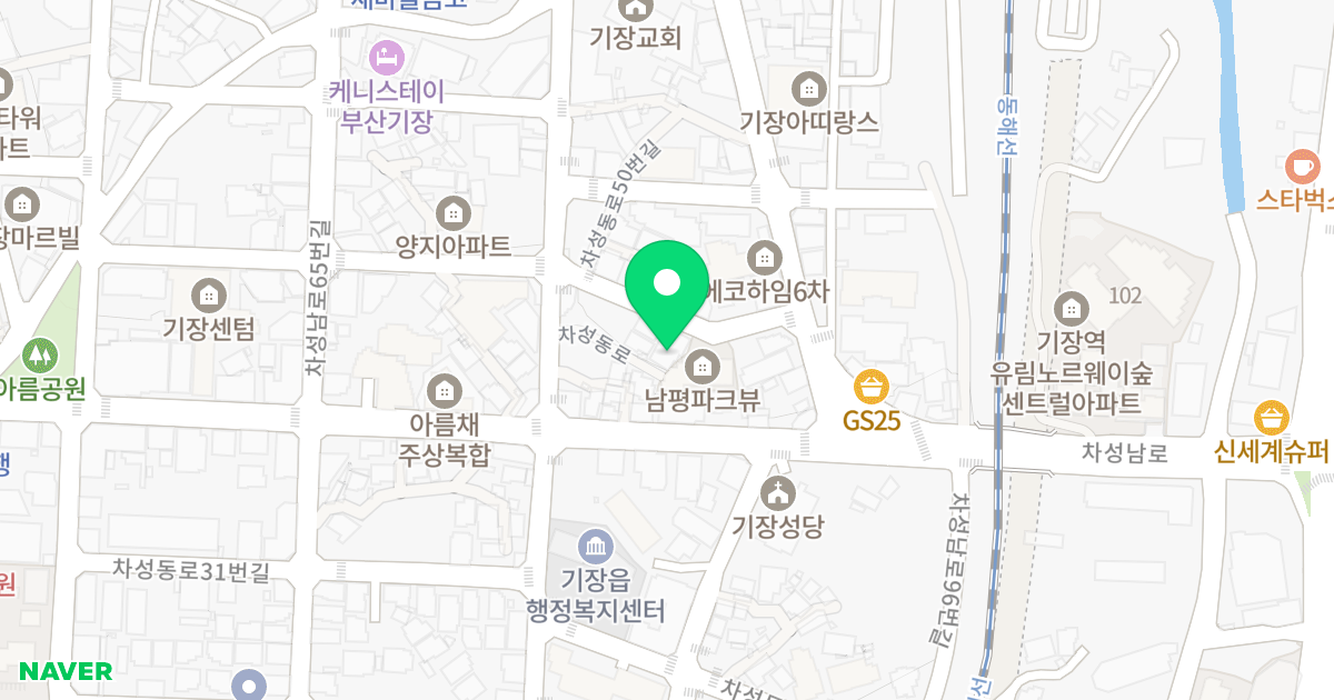 (91-2) 위치 지도 - 부산광역시 기장군 기장읍 차성남로89번길 5-9