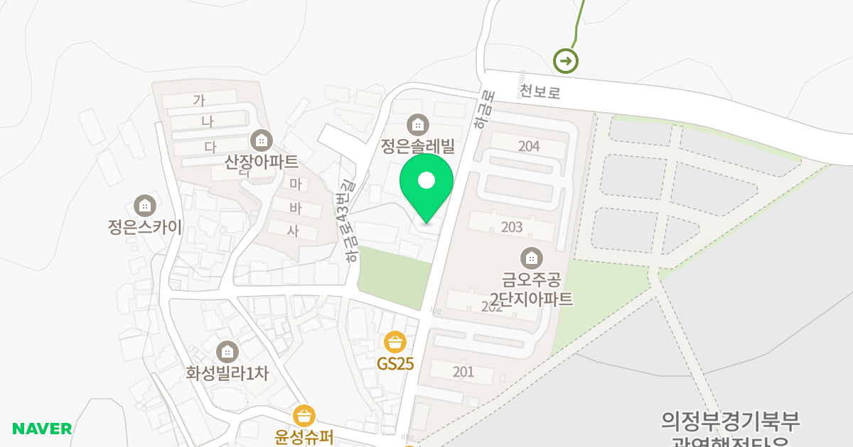 금오리치빌 위치 지도 - 경기도 의정부시 하금로 49