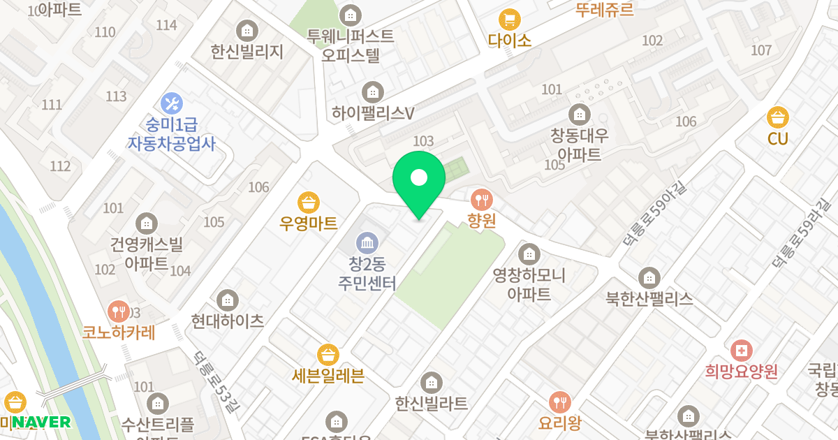 삼일맨션 위치 지도 - 서울특별시 도봉구 덕릉로59길 67