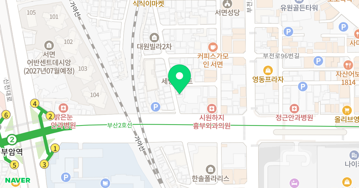 태양빌 위치 지도 - 부산광역시 부산진구 가야대로747번길 6
