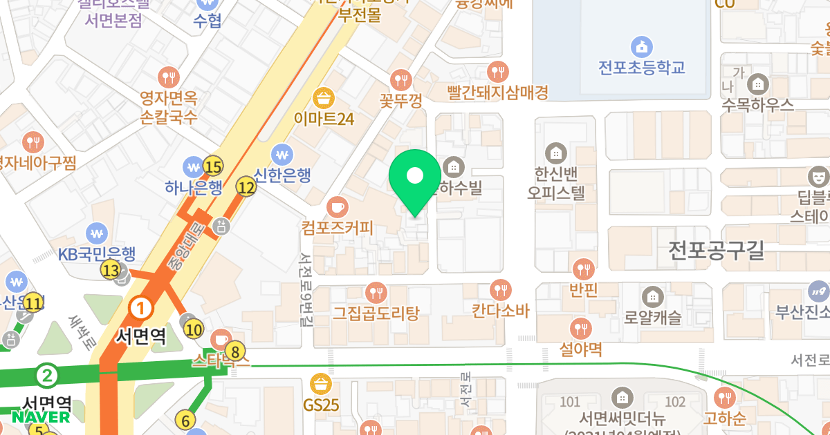 세원하우스 위치 지도 - 부산광역시 부산진구 동천로107번길 12-21