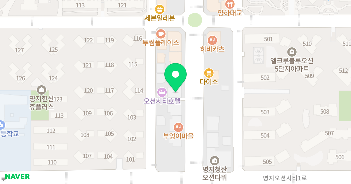 명지동 정우빌딩 위치 지도 - 부산광역시 강서구 명지오션시티4로 90