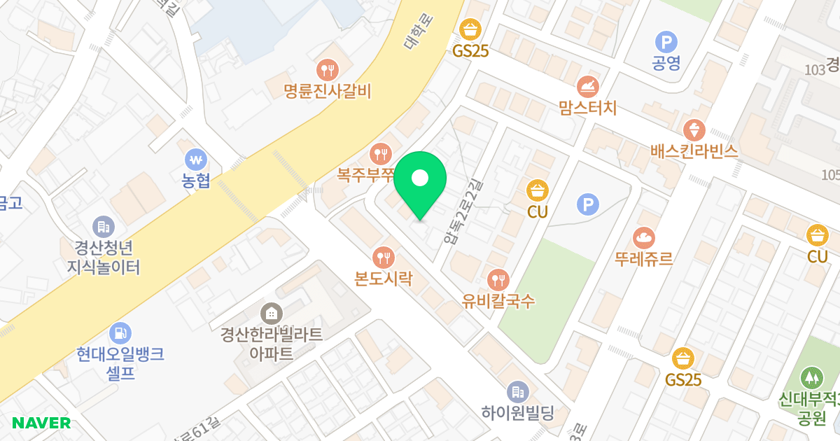 (445) 위치 지도 - 경상북도 경산시 압량읍 압독2로2길 15