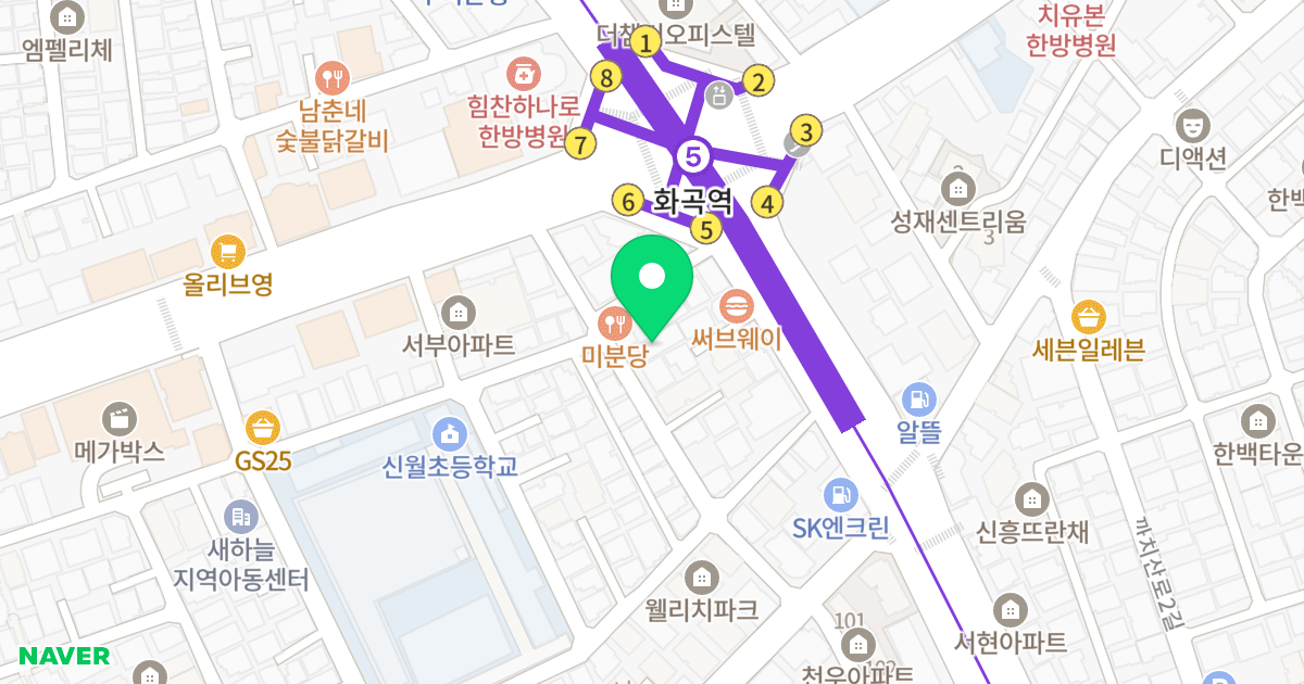 오피스텔 위치 지도 - 서울특별시 강서구 화곡로26길 13