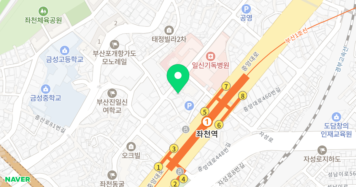 일신빌 위치 지도 - 부산광역시 동구 정공단로 24