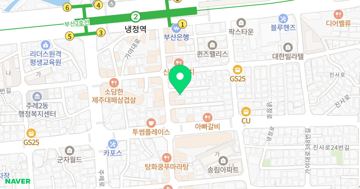 금강나이스빌 위치 지도 - 부산광역시 사상구 가야대로366번길 19-6